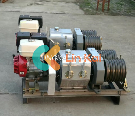 Yüksek hassasiyetli kule kurulum araçları 9KW dizel ve gaz hattı motoru çift davul vinç