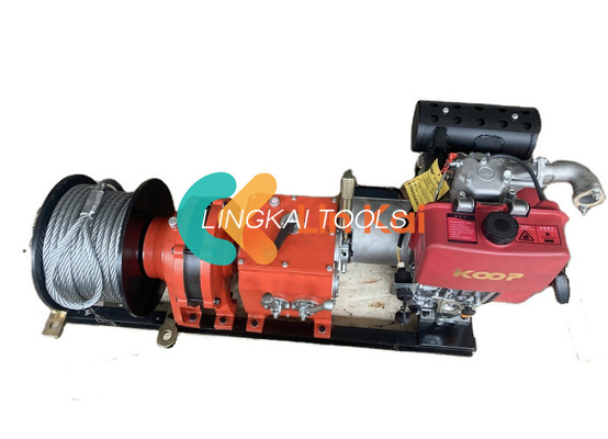 3-8 KW Rated Güçlü Ayrılıklı Dizel Kablo Davul Vintü Makinesi