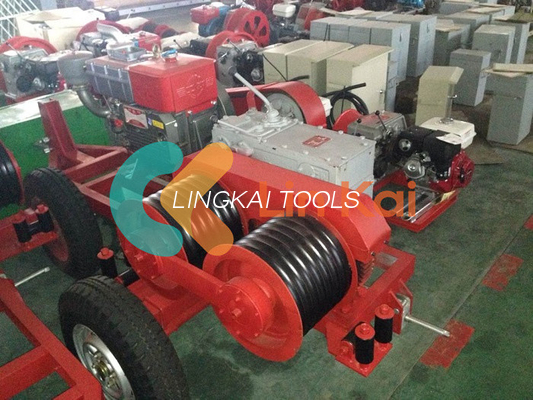 5T Güç 9HP Hidrolik Çift Kapstan Kablo Yapılandırma Vinc Trailer Zor İşler için