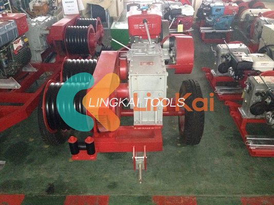 JJCS 50 Dizel motor çift davul vinç römork kondüktör ipleme ekipmanları