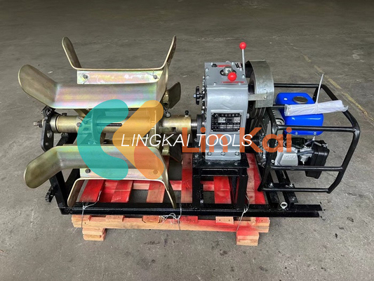 Eski iletkenleri değiştirmek için özel tambur tipi benzinli motor kablo çekme vinç