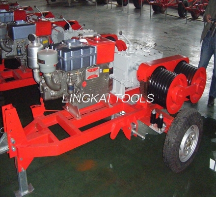 Güç Yapımı İçin Makine Çekme Honda Motor 5 Tonluk Çift Capstan Vinç Kablo