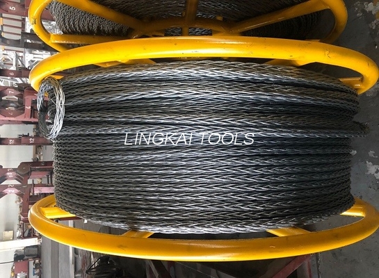 İki Paketli İletken Havai Hat Çekme için 18mm Büküm Önleyici Çelik Halat